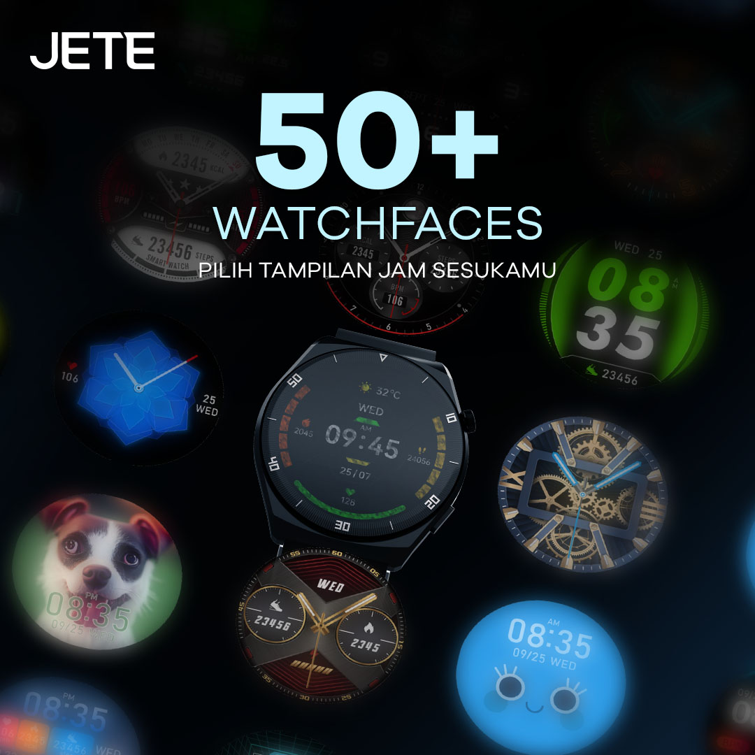 Smartwatch JETE AM2 Tersedia 50+ Watchfaces