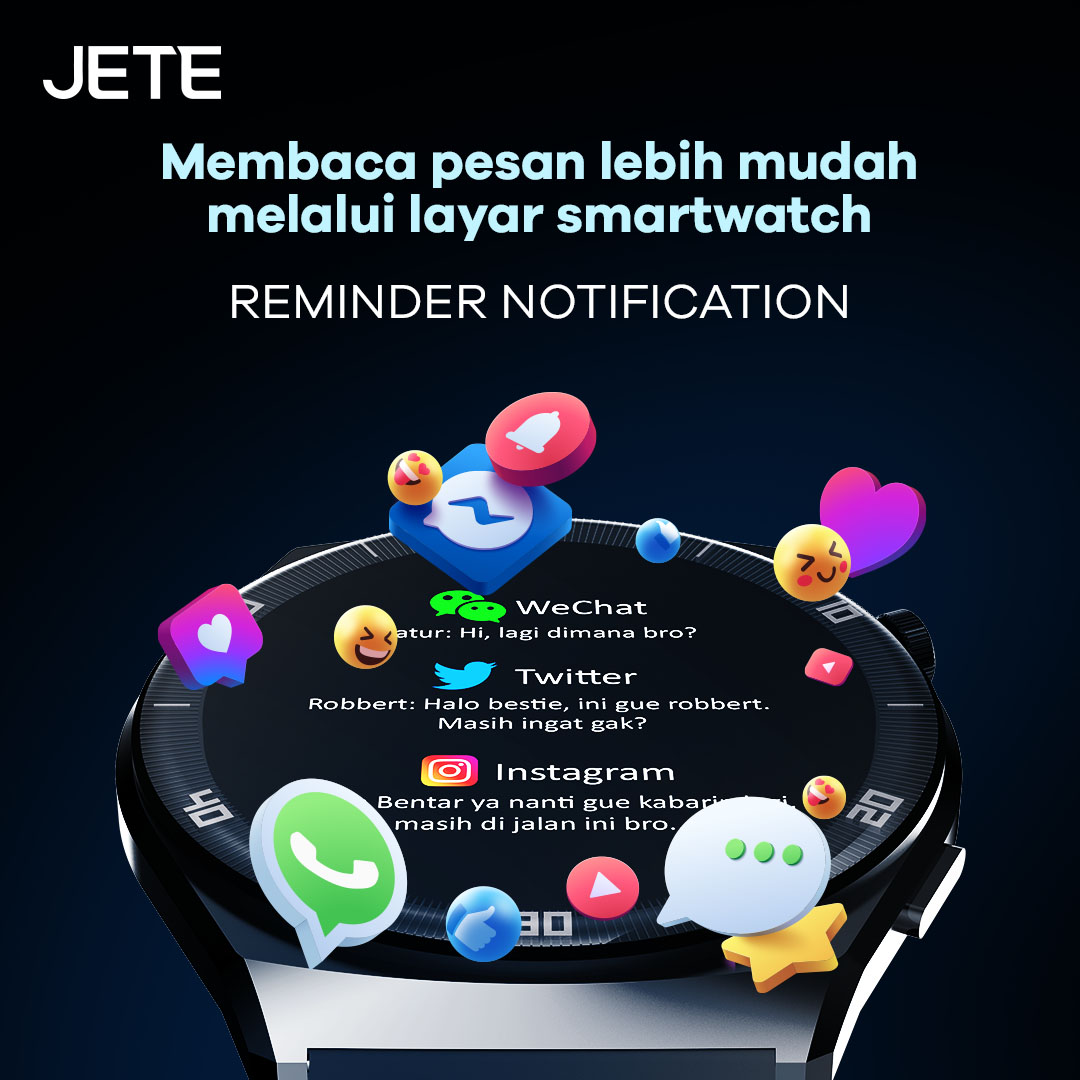 Smartwatch JETE AM2 Reminder Notification