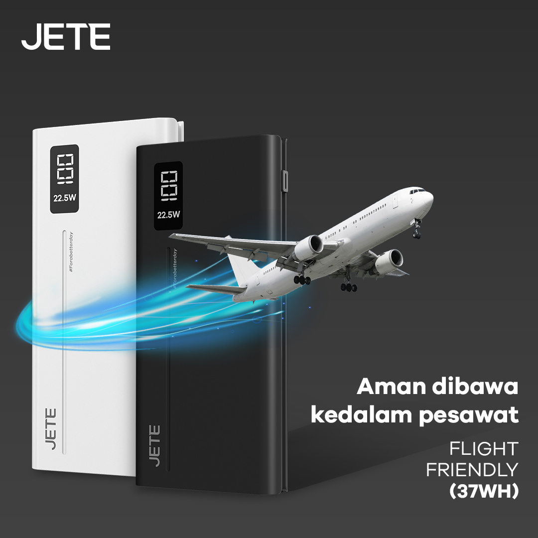 Powerbank JETE C11 Series aman dibawa ke pesawat
