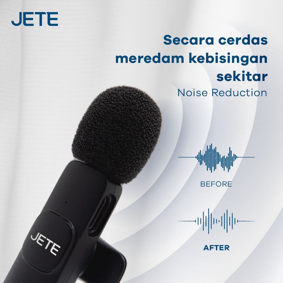 Clip on wireless 2 in 1 JETE CO1 Series with noise reduction
