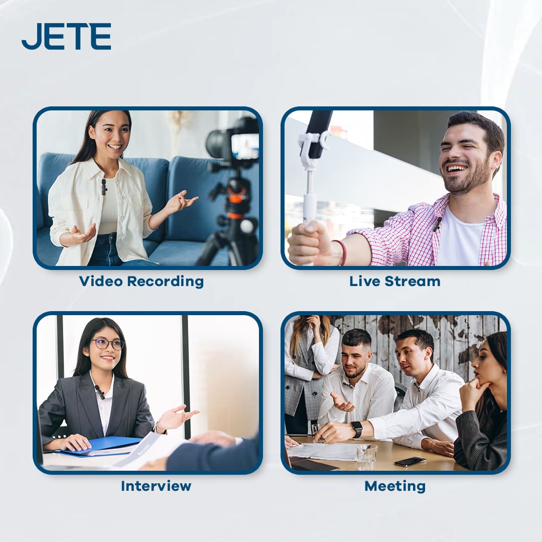 Clip on wireless 2 in 1 JETE CO1 Series dapat digunakan untuk membuat konten dan meeting online
