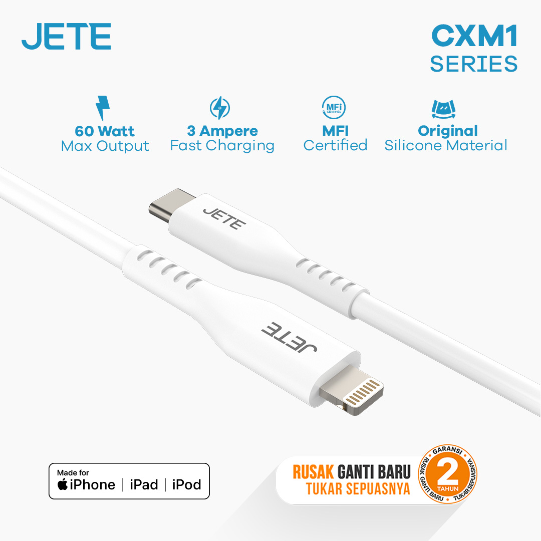 Kabel Data iPhone JETE CXM1 Series (MFI, Certified)