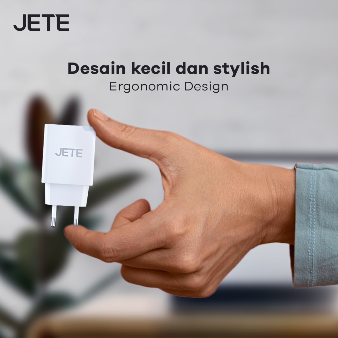 JETE E2 Series Travel Fast Charger 22.5W Desain kecil dan stylish