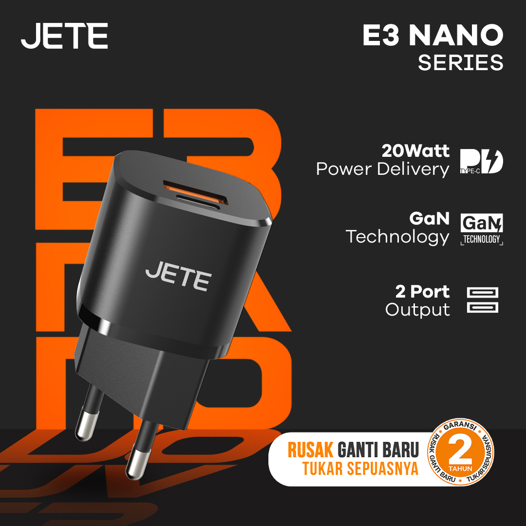 JETE E3 Nano Series Charger GaN 20W