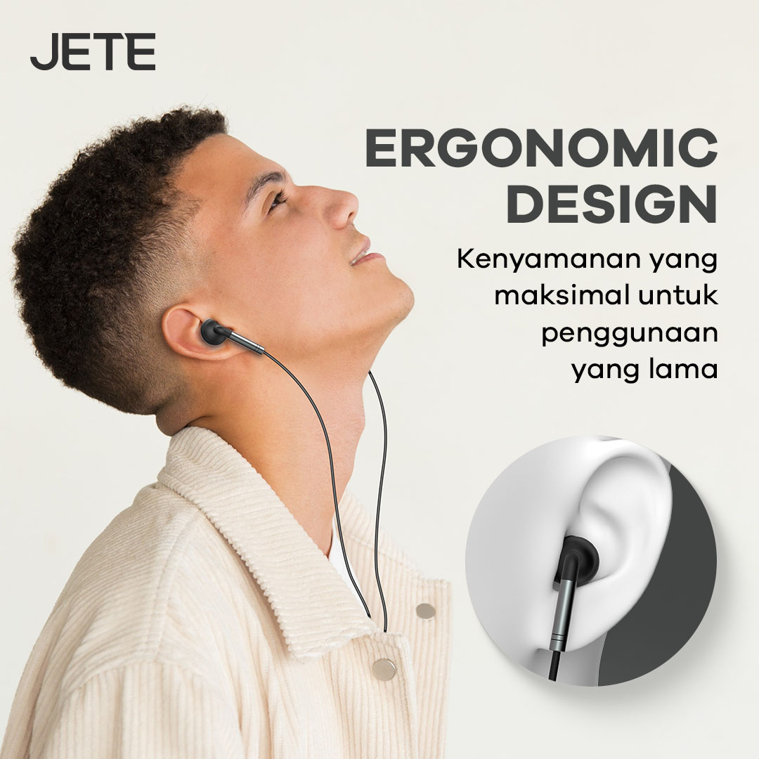 Earphone JETE HX12 Series Ergonomic Design