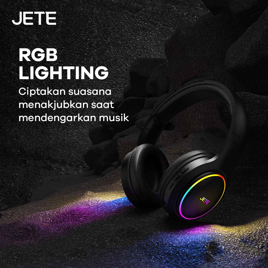 Headphone Bluetooth Gaming JETE-13 Pro Series RGB Lighting