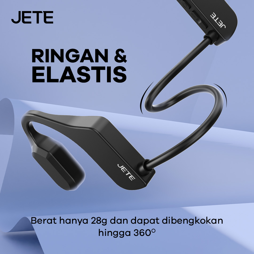 Headset Bluetooth JETE OpenFast ringan dan elastis