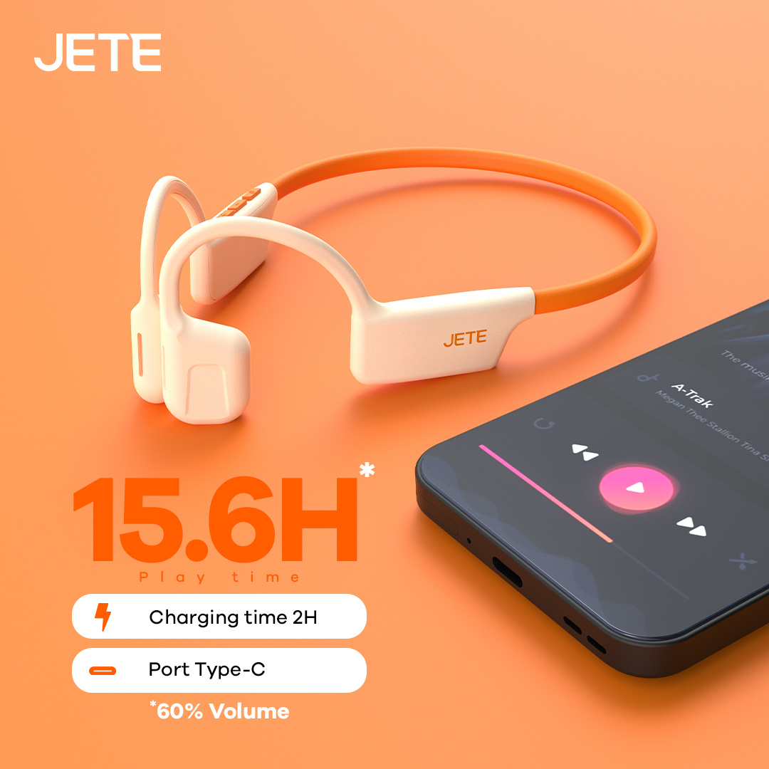 Headset Olahraga JETE OPENSTYLE Series memiliki daya tahan baterai hingga 15,6 jam