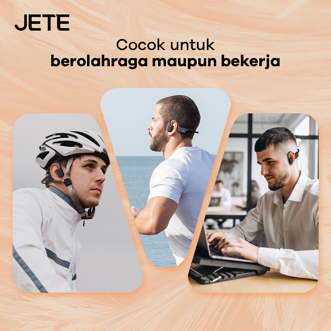 Headset Bluetooth JETE OpenStyle Cocok untuk Olahraga dan kerja