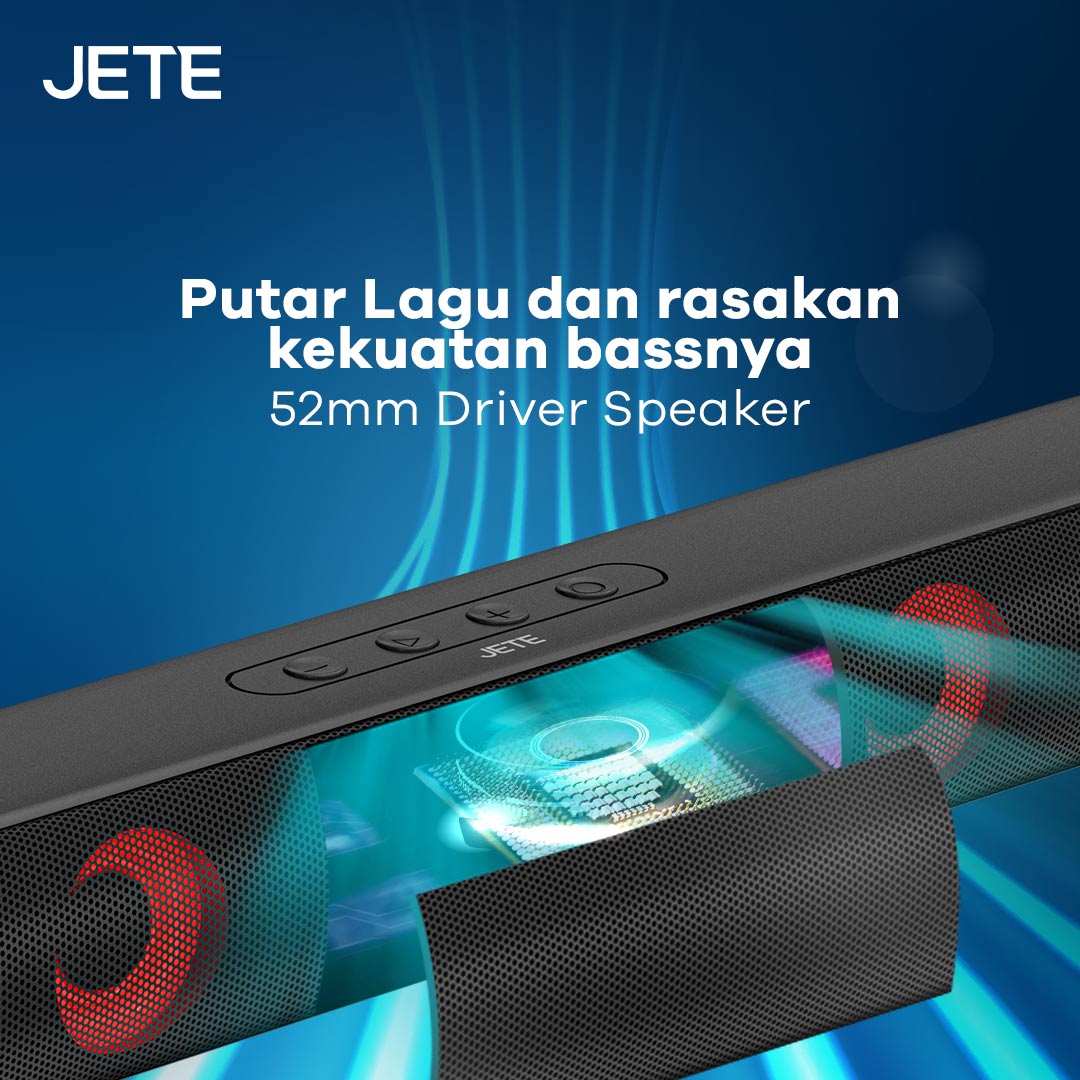 JETE S5 Pro Speaker Soundbar Bluetooth putar lagu dengan bass terbaik
