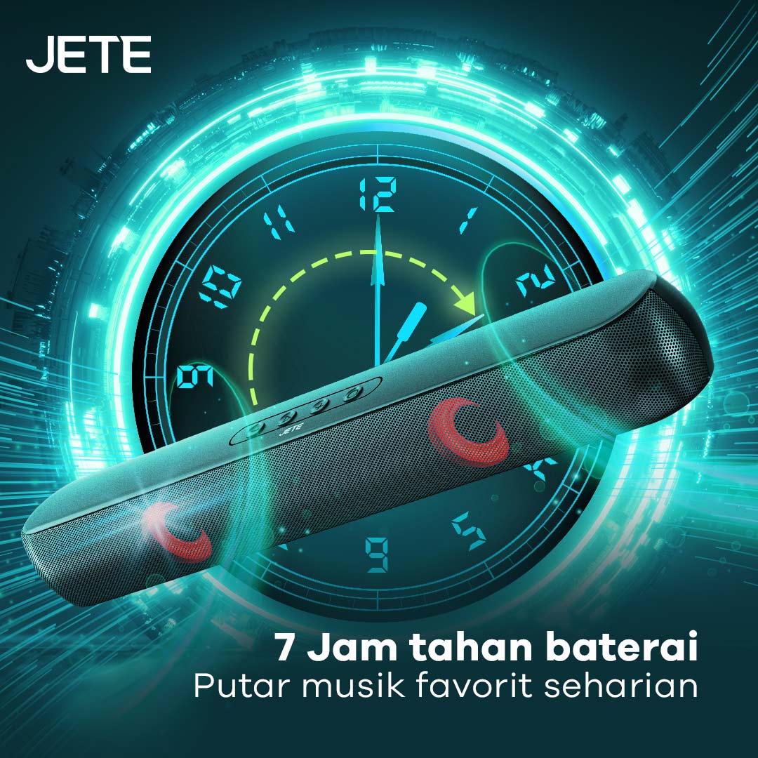 JETE S5 Pro Speaker Soundbar Bluetooth mampu memutar musik hingga 7 jam