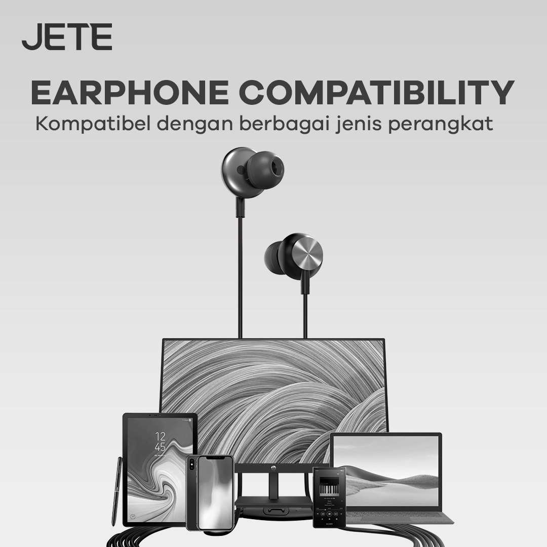 JETE SOULS Earphone/Headset Type C kompatibel dengan banyak perangkat
