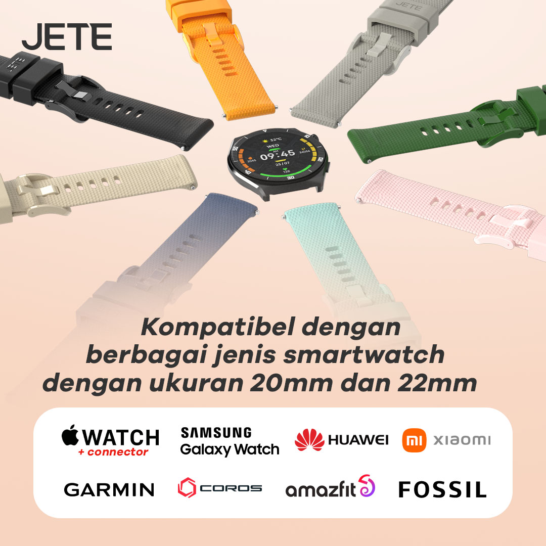 JETE Strap 02 20mm kompatibel dengan berbagai jenis smartwatch