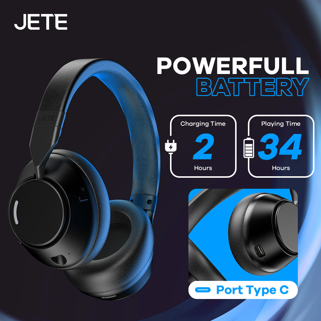 JETE SX2 Series Bluetooth Headphones with powerfull battery