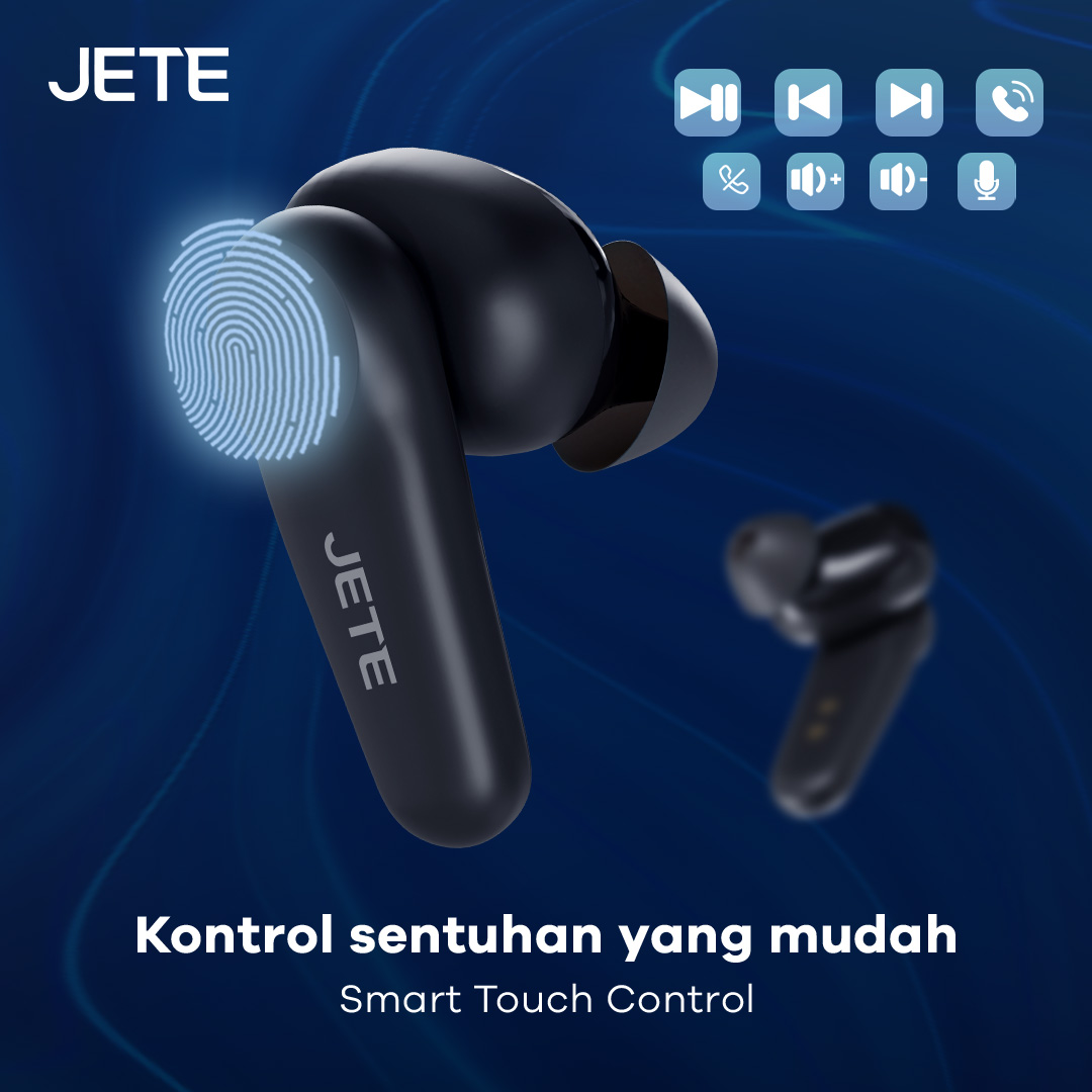 JETE T5 Series TWS Earbuds Terbaik dengan Smart Touch Control